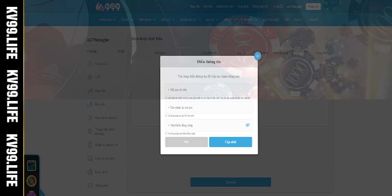 Hướng dẫn cách rút tiền đơn giản tại nhà cái cá độ uy tín KV99